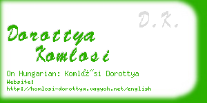 dorottya komlosi business card